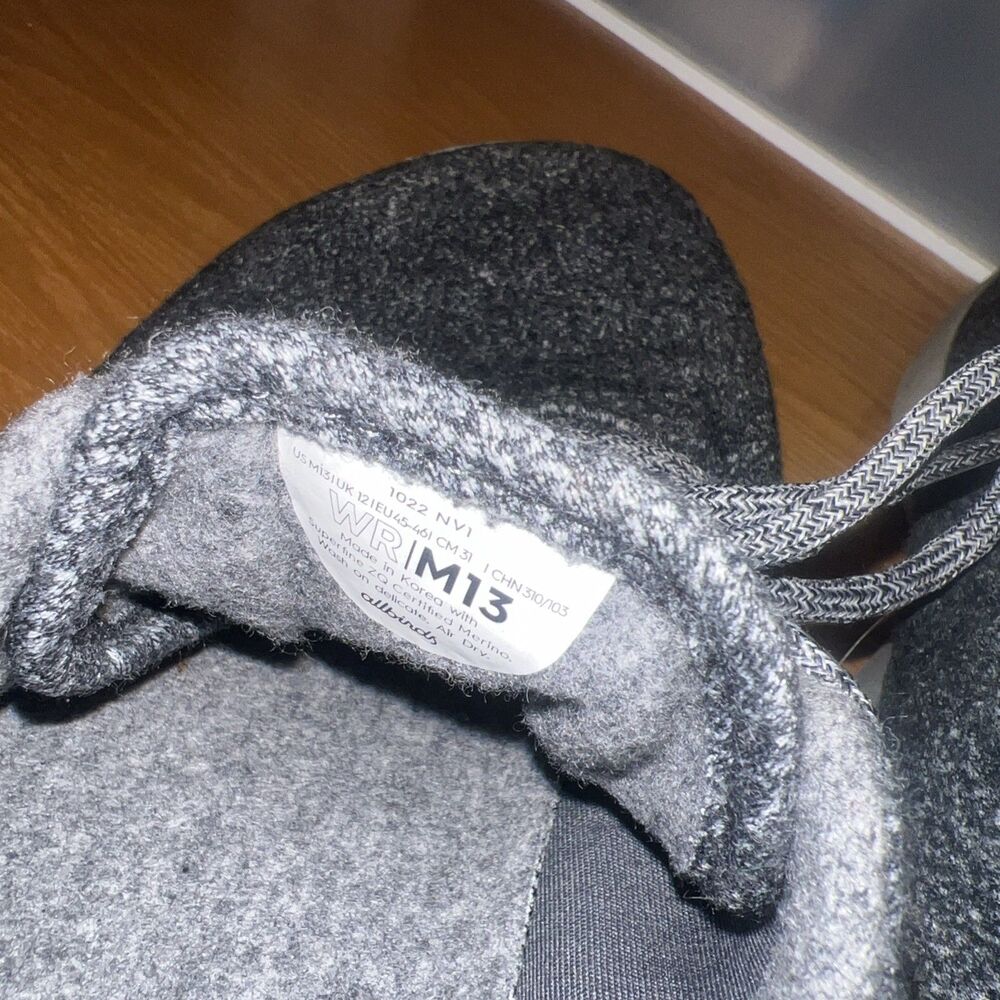 allbirds mens 13 Gray Wool Runner Sneaker Shoe - Picture 6 of 7